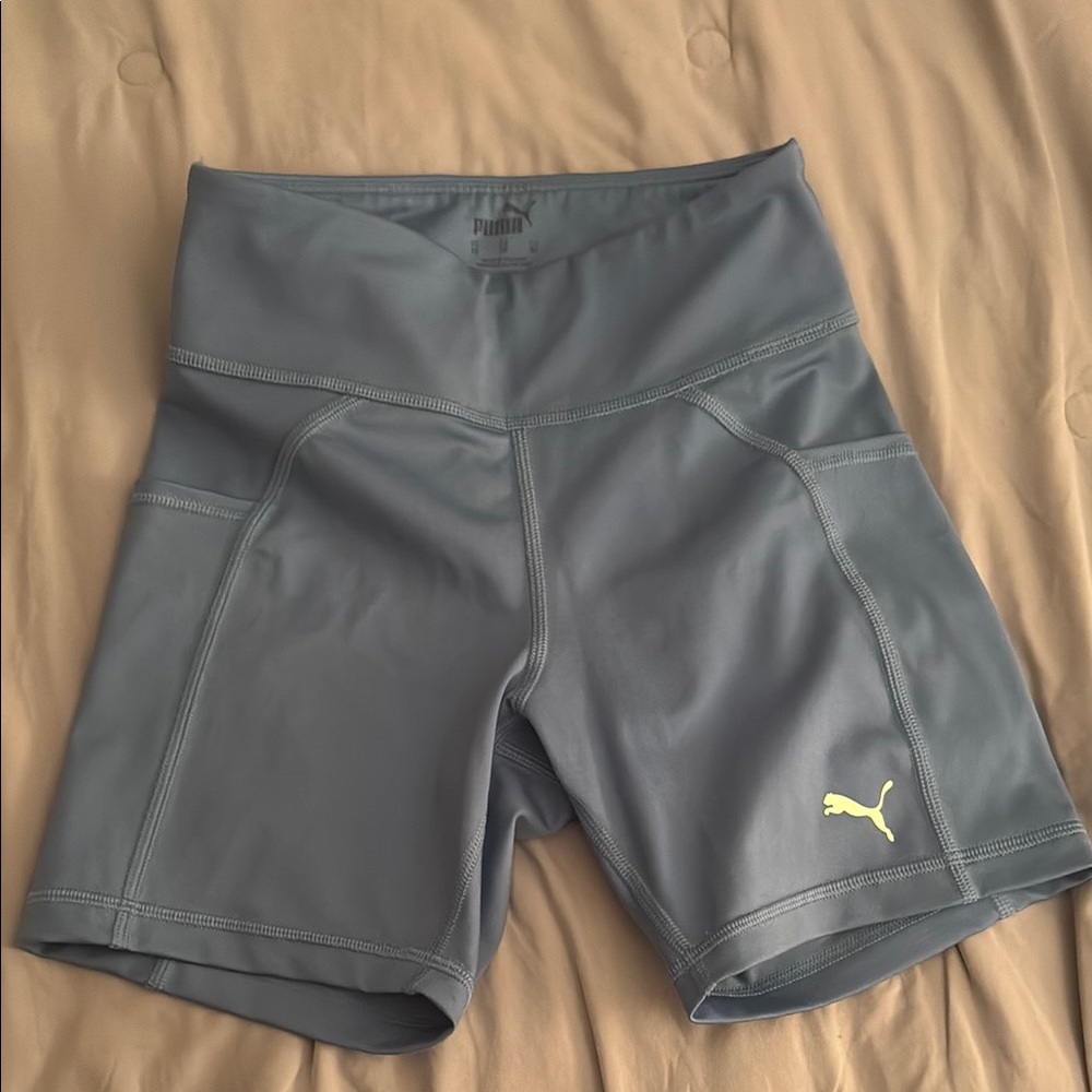 Puma Women's Blue Athletic Compression Shorts